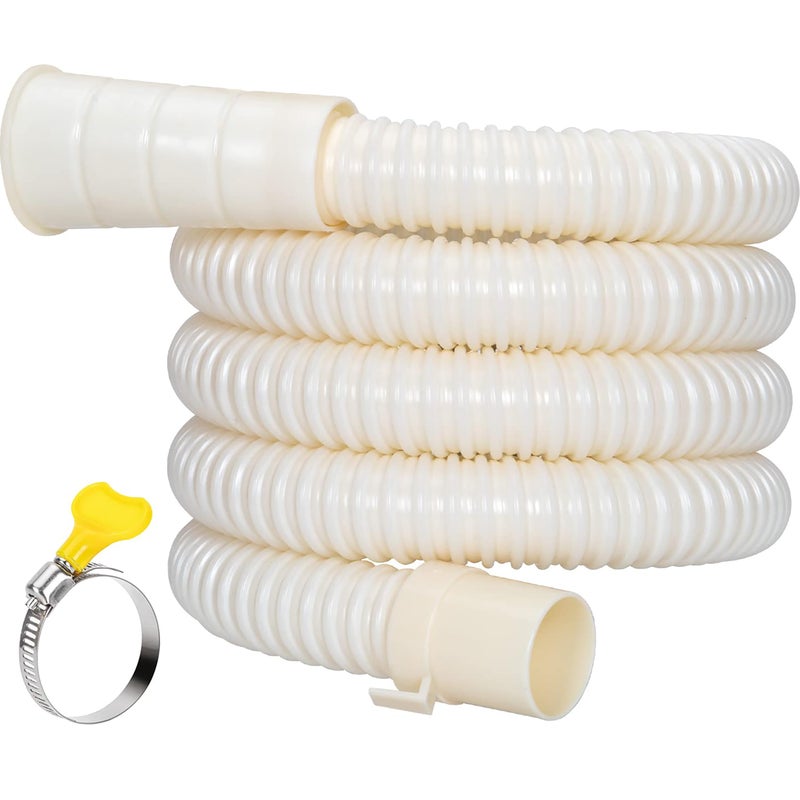 MyLifeUNIT Washing Machine Drain Hose Extension Kit, Universal Washer Drain Hose Replacement Parts Fit for 1-1/4", 1-1/3", 1-1/2", 1-2/3" Outlet Diameters with 1 Clamp, 6.9 Feet - Image 1